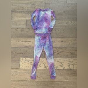 Little Sleepies Purple Watercolor Pajama Set Size 5/6